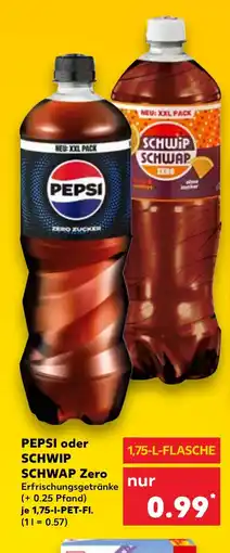 Kaufland PEPSI oder SCHWIP SCHWAP Zero tilbud