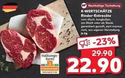 Kaufland K-WERTSCHÄTZE Rinder-Entrecôte tilbud