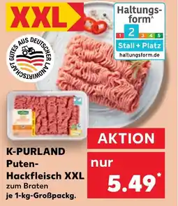 Kaufland K-PURLAND Puten- Hackfleisch XXL tilbud