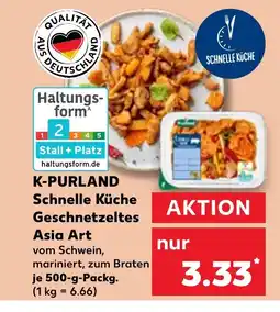 Kaufland DE K-PURLAND Schnelle Küche Geschnetzeltes Asia Art tilbud