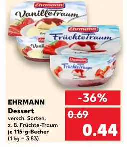Kaufland DE EHRMANN Dessert tilbud