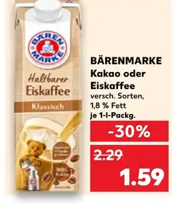 Kaufland BÄRENMARKE Kakao oder Eiskaffee tilbud