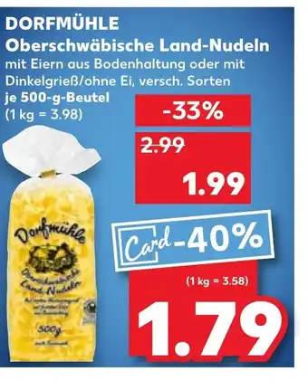 Kaufland DE DORFMÜHLE Oberschwäbische Land-Nudeln tilbud
