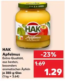 Kaufland HAK Apfelmus tilbud
