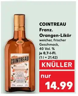 Kaufland COINTREAU Franz. Orangen-Likör tilbud