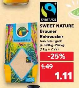 Kaufland SWEET NATURE Brauner Rohrzucker tilbud