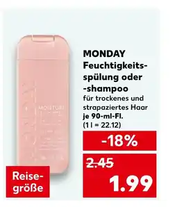 Kaufland MONDAY Feuchtigkeits- spülung oder -shampoo tilbud