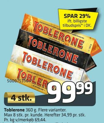 Fleggaard Toblerone tilbud