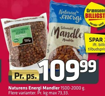 Fleggaard Naturens Energi Mandler tilbud