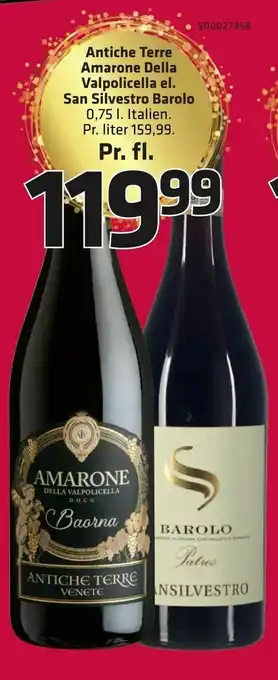 Fleggaard Antiche Terre Amarone Della Valpolicella el. San Silvestro Barolo tilbud
