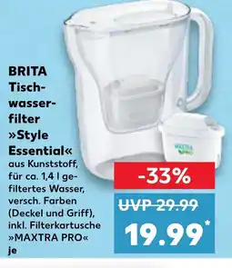 Kaufland BRITA Tisch- wasser- filter Style Essential tilbud