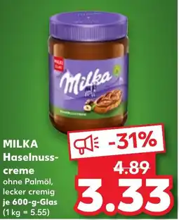 Kaufland MILKA Haselnuss- creme tilbud