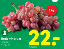 Lidl Røde vindruer tilbud
