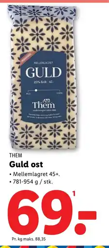 Lidl THEM Guld ost tilbud