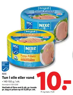 Lidl NIXE Tun i olie eller vand tilbud