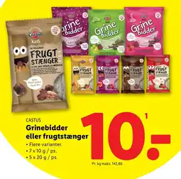 Lidl CASTUS Grinebidder eller frugtstænger tilbud