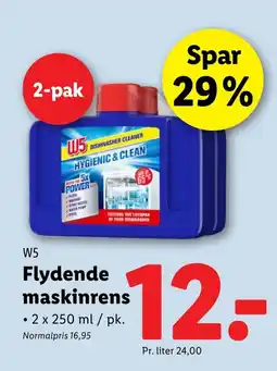 Lidl W5 Flydende maskinrens tilbud