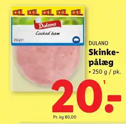 Lidl DULANO Skinke- pålæg tilbud