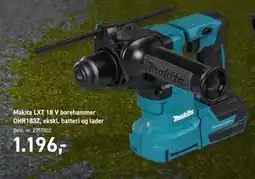Johannes Fog Makita LXT 18 V borehammer DHR183Z, ekskl. batteri og lader, DKK 1196 tilbud