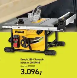 Johannes Fog Dewalt 230 V kompakt bordsav DWE7485, DKK 3096 tilbud