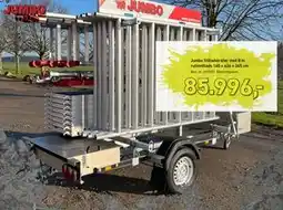 Johannes Fog Jumbo Stilladstrailer med 8 m rullestillads 160 x 426 x 245 cm, DKK 85996 tilbud