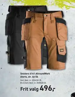 Johannes Fog Snickers 6141 AllroundWork shorts, str. 46-56, DKK 496 tilbud