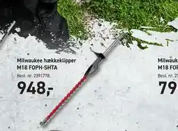 Johannes Fog Milwaukee hækkeklipper M18 FOPH-SHTA, DKK 948 tilbud