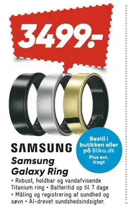 Bilka Samsung Galaxy Ring, DKK 3499 tilbud