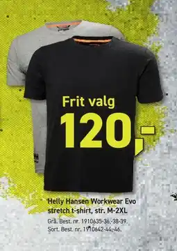 Johannes Fog Helly Hansen Workwear Evo stretch t-shirt, str. M-2XL, DKK 120 tilbud