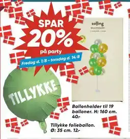 Bilka SPAR 20% på party tilbud