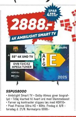 Bilka PHILIPS 55PUS8000, DKK 2888 tilbud