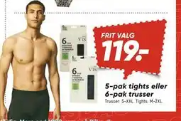 Bilka 5-pak tights eller 6-pak trusser, DKK 119 tilbud