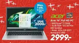 Bilka Acer 14” Full HD PC, DKK 2999 tilbud