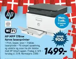 Bilka HP MFP 178nw farve laserprinter, DKK 1499 tilbud