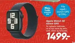 Bilka Apple Watch SE 40mm GPS, DKK 1555 tilbud