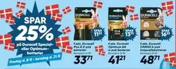 Bilka SPAR 25% på Duracell Special- eller Optimumbatterier tilbud