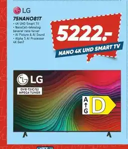 Bilka LG 75NANO81T, DKK 5222 tilbud