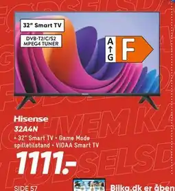 Bilka Hisense 32A4N, DKK 1111 tilbud
