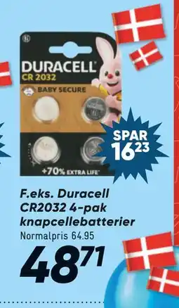 Bilka Duracell CR2032 4-pak knapcellebatterier, DKK 48.71 tilbud