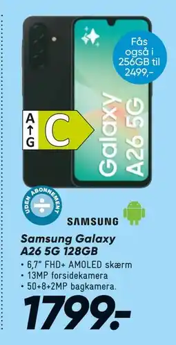 Bilka Samsung Galaxy A26 5G 128GB, DKK 1799 tilbud