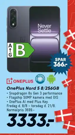 Bilka OnePlus Nord 5 8/256GB, DKK 3333 tilbud