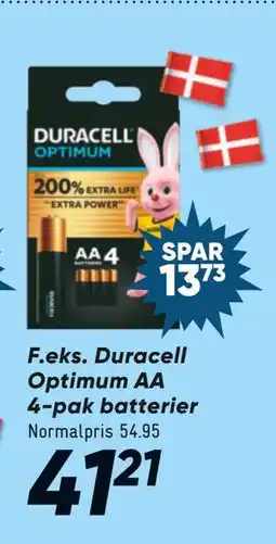 Bilka Duracell Optimum AA 4-pak batterier, DKK 41.21 tilbud