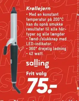 Bilka Krøllejern, DKK 75 tilbud