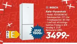 Bilka Køle-fryseskab, DKK 3499 tilbud