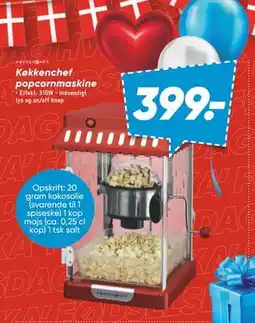 Bilka Køkkenchef popcorn, DKK 399 tilbud