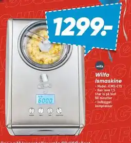 Bilka Wilfa ismaskine, DKK 1299 tilbud