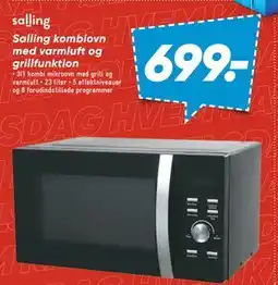 Bilka Salling kombiovn med varmluft og grillfunktion, DKK 699 tilbud