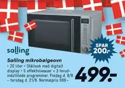 Bilka Salling mikrobølgeovn, DKK 499 tilbud