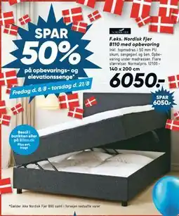 Bilka SPAR 50% på opbevarings- og elevationssenge tilbud