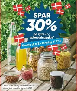 Bilka SPAR 30% på sylte- og opbevaringsglas tilbud